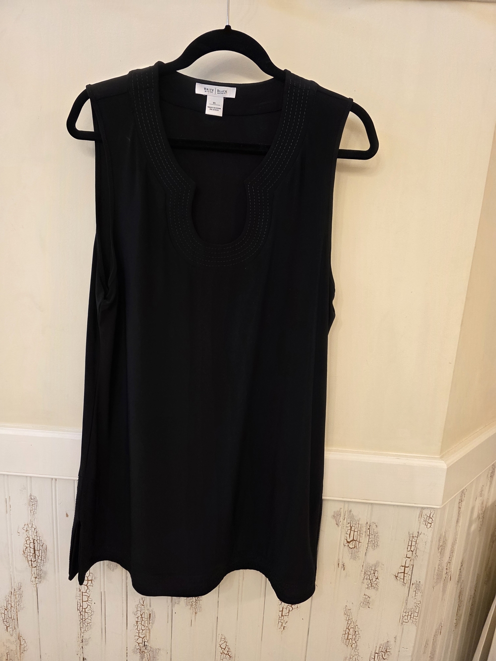 White House Black Market Black Sleeveless Black Tunic
